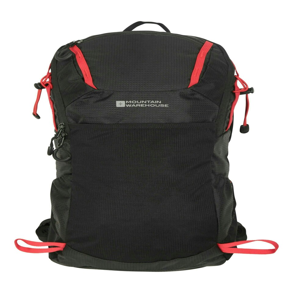 image 1 of Mountain Warehouse Inca Backpack with Adjustable Chest Straps Sports Rucksack Black