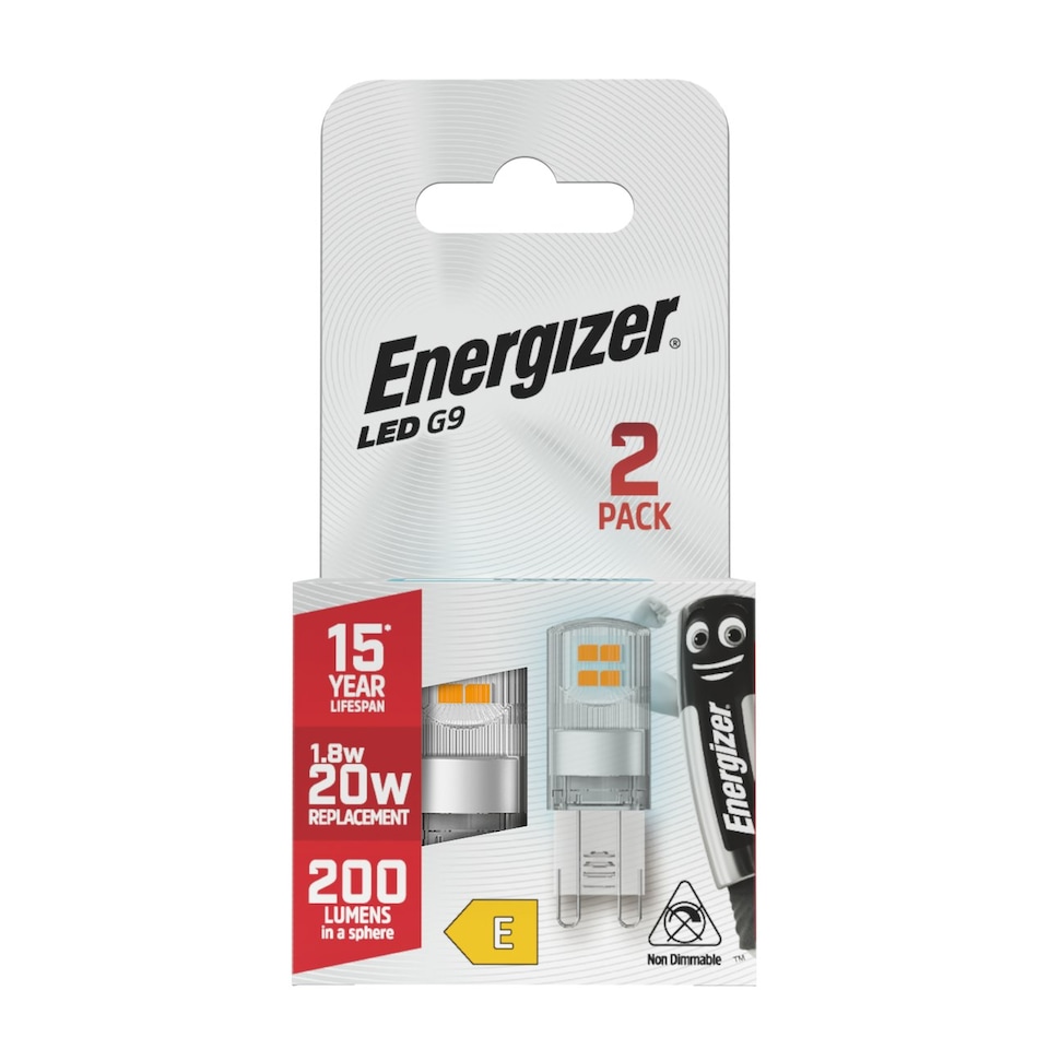 image 1 of Energizer LED G9 200lm 1.8W 6500K (Daylight) Light Bulb - Pack of 2