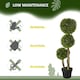 image 8 of HOMCOM Potted Artificial Plants Boxwood Ball Topiary Trees Indoor Outdoor, 90cm