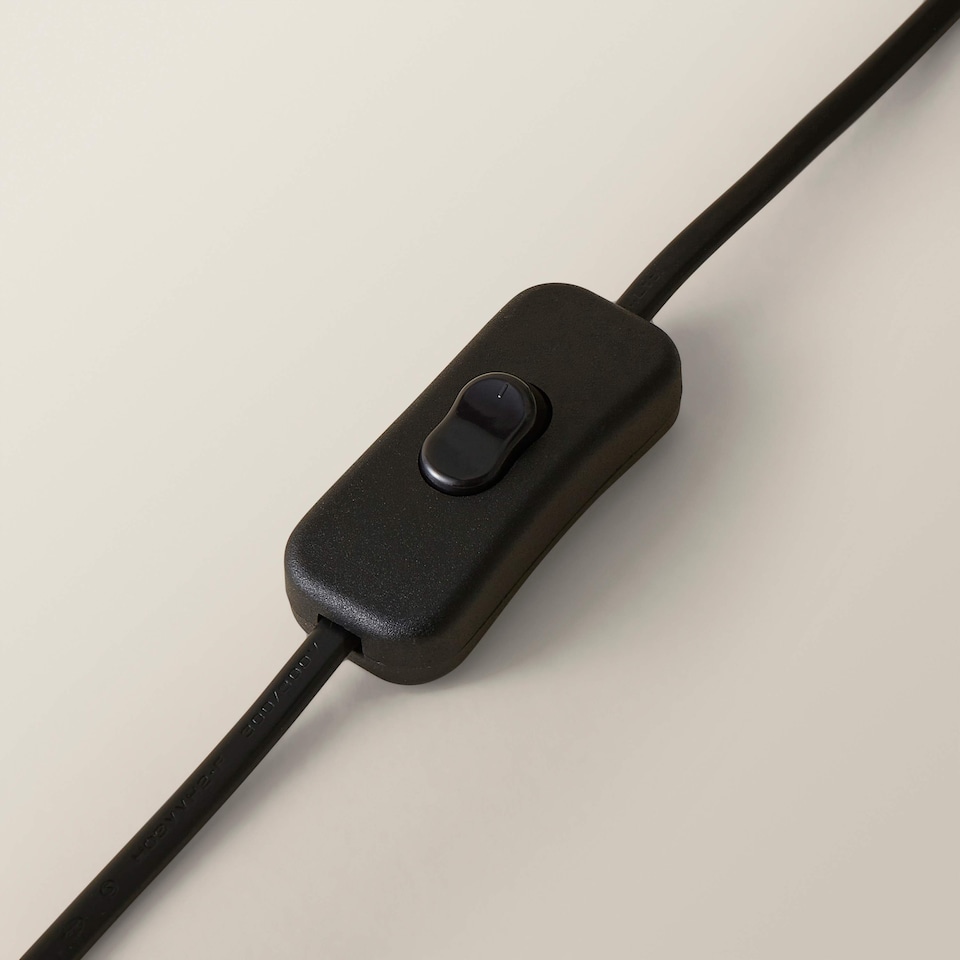 image 1 of ValueLights Angus Black Geometric Table Lamp Black Shade & Bulb | Black