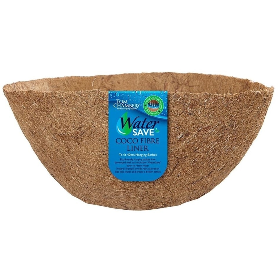 image 1 of Coconut Fibre Hanging Basket Liner - To Fit Basket 40cm | Brown | 1