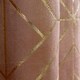 image 5 of OHS Metallic Geo Print Matte Velvet Blackout Eyelet Curtains, 46x72" - Blush Pink