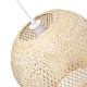 image 4 of Modern Spherical Cage Design Bamboo Strapping Pendant Lamp Shade | Brown