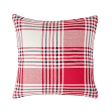 Homescapes Red Tartan Pattern Cushion Cover - 45 x 45 cm | Red | Red | 45 x 45 cm