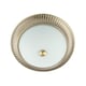 image 4 of Traditional Antique Brass Flush Ceiling Light Fitting with White Glass Diffuser | Gold | Antique Brass | 1
