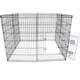 image 1 of Oypla 91cm Large Folding Pet Dog Rabbit Run Play Pen Cage Enclosure Fence Black