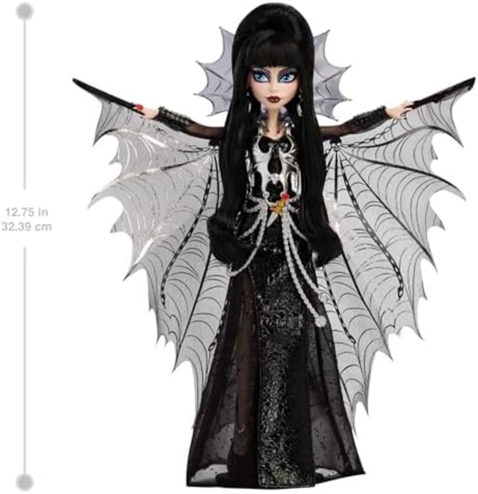 image 1 of Monster High Doll, Elvira, Mistress of The Dark Collectible and Premium Access'