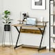 image 5 of HOMCOM Home Office Computer Desk w/ Storage, Gaming Writing Table, 100cm, Brown
