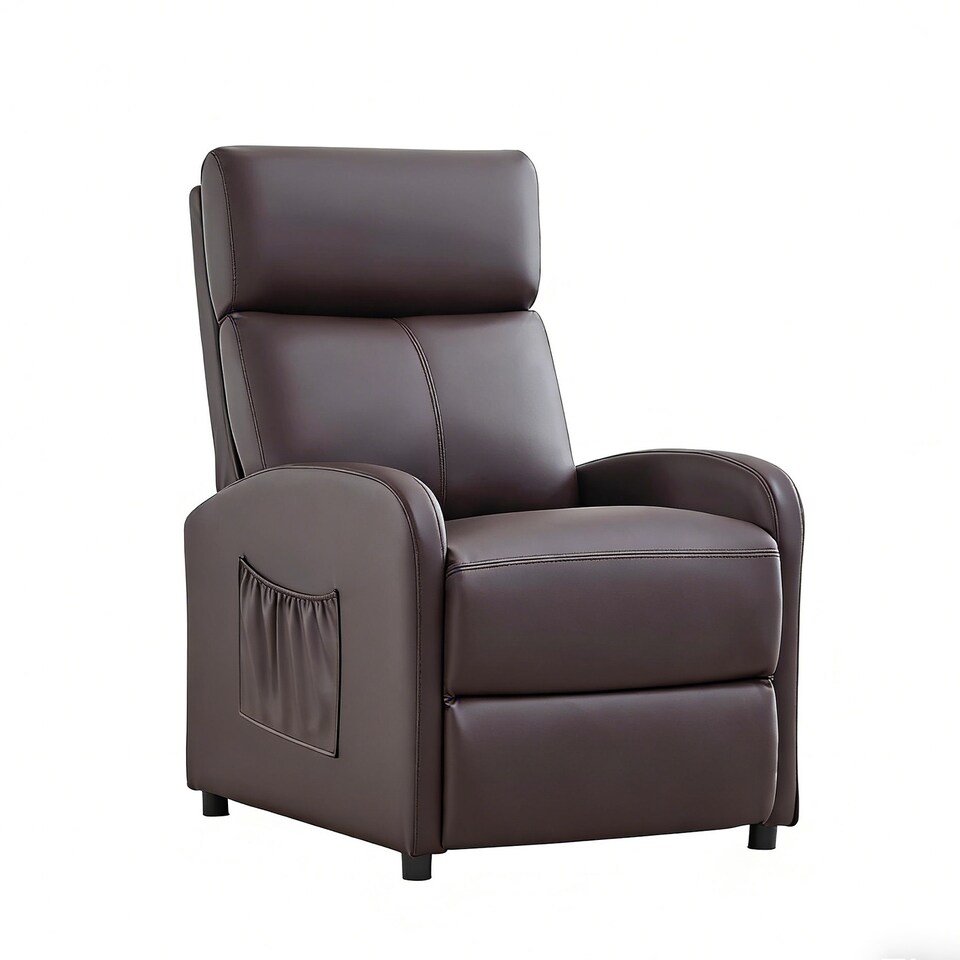 image 1 of MCC Direct Push Back Chair Faux Leather Reclining Pushback Armchair Sofa