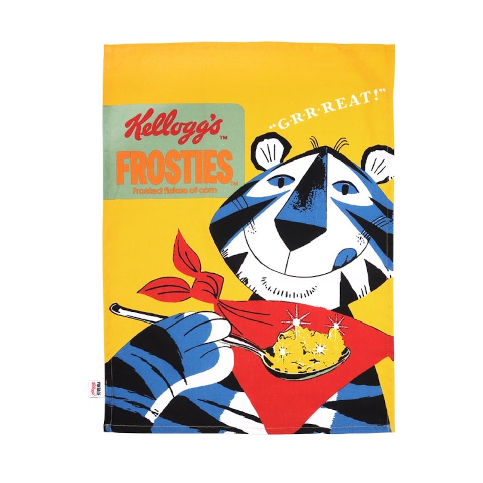 image 1 of Dexam Set of 2 Vintage Kelloggs Pop Art Frosties Tea Towel | Multi