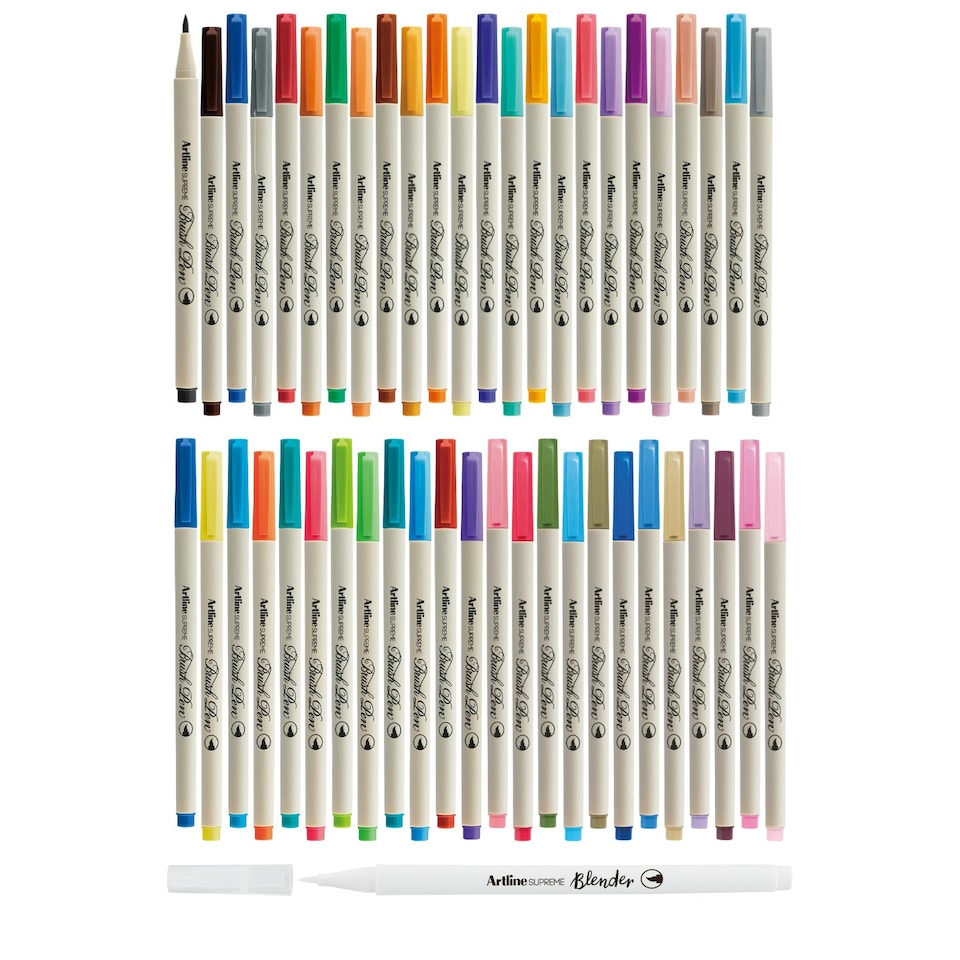 image 1 of Artline Supreme Brush Pens Assorted - 49 Pack | Multi