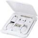 image 1 of Savvy Recycled Plastic Modular Charging Cable with Phone Holder - White - One Size