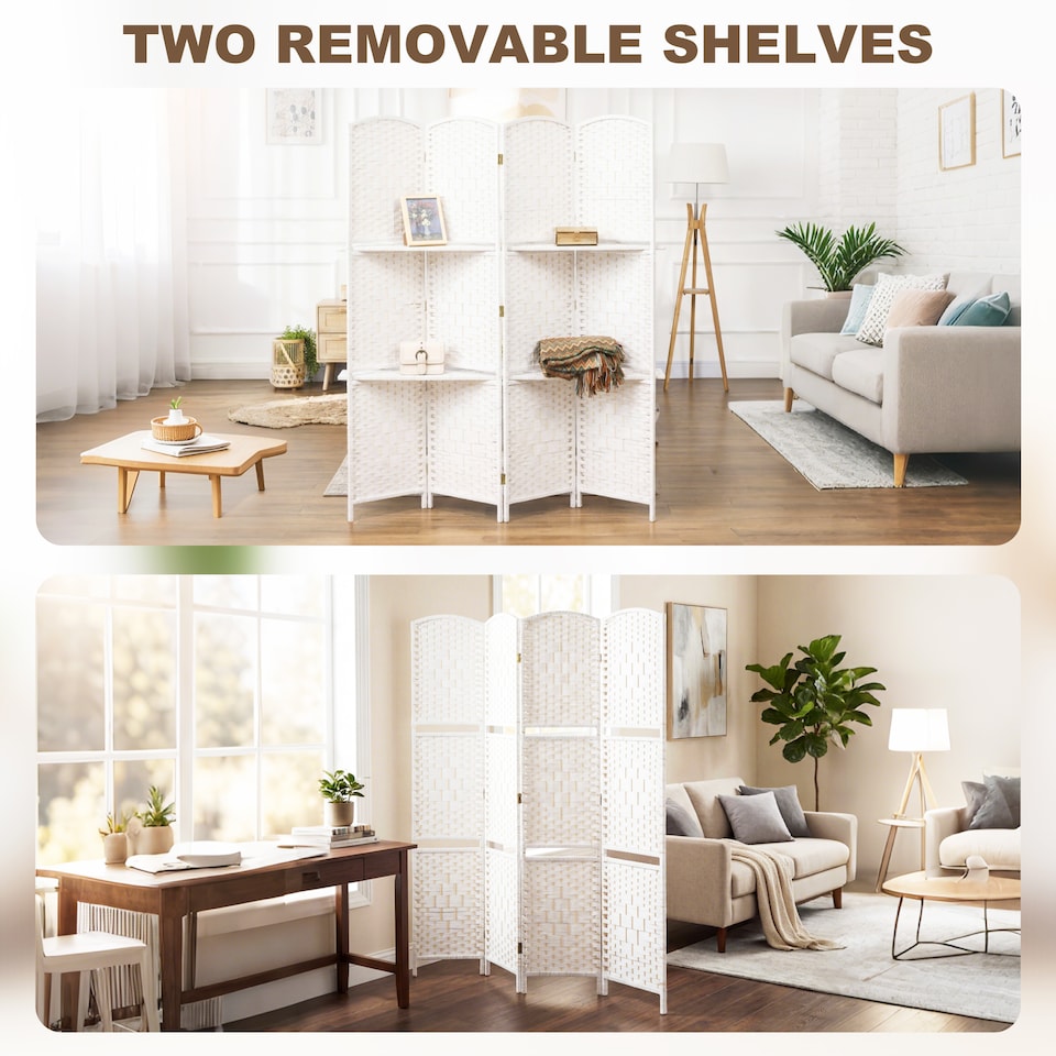 image 1 of HOMCOM Freestanding Privacy Screen, 160 x 170cm