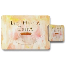 LETS HAVE A CUPPA (Placemat & Coaster Set)