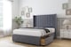 image 3 of Sloomy Falcon Steel Plush Divan Bed With Mattress No Drawers With 54" Wingback Headboard 4' Small Double | Grey | Steel | Small Double | 1