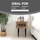 image 2 of Brown Bedside table Bedside Cabinet for Bedroom, Living Room and Small Spaces - W40 x D40 x H55cm