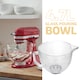 image 2 of SPARES2GO 4.7L Glass Mixing bowl Jug for KitchenAid Stand Mixer K40 5KSM5GB + Cover