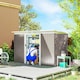 image 7 of Outsunny 9 x 4FT Metal Garden Storage Shed w/ 2 Door, Light Grey