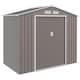 image 1 of Outsunny 7 x 4ft Metal Garden Shed, Outdoor Storage Tool House with Ventilation Slots, Foundation Kit and Lockable Double Doors, Grey