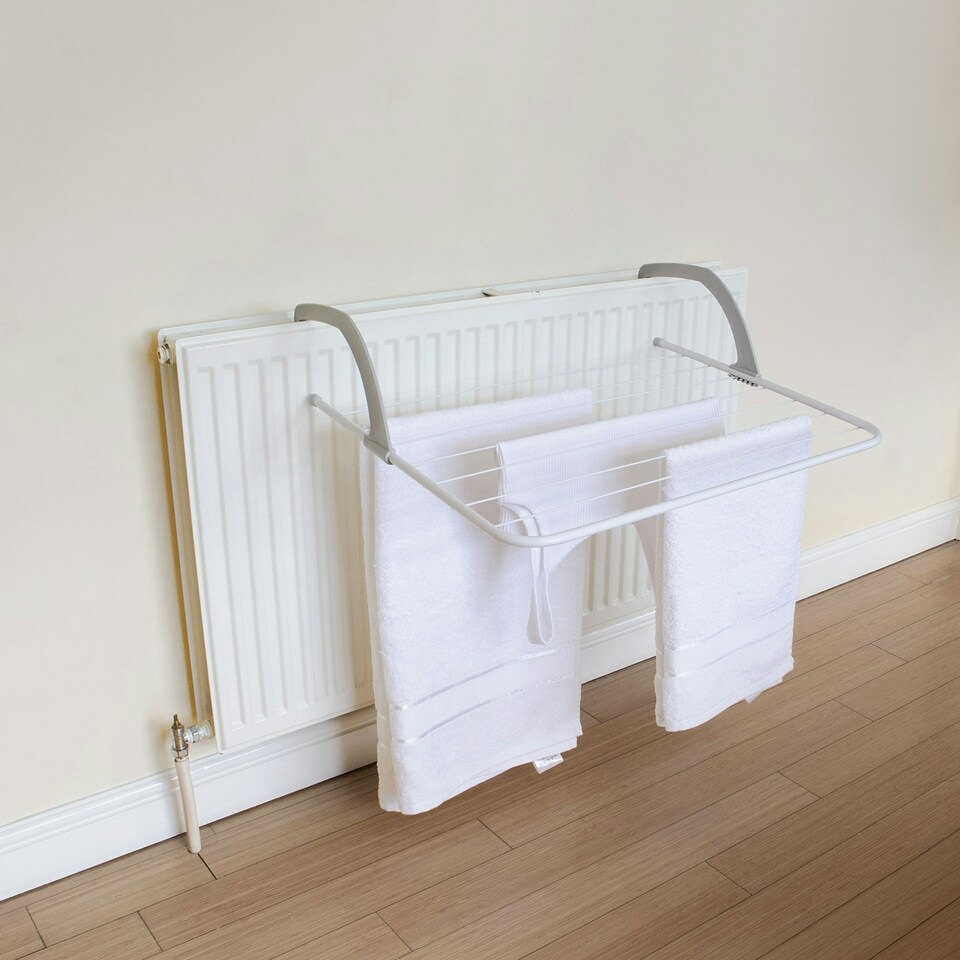 image 1 of JVL Over Door Radiator Clothes Drying Airer-6M, White
