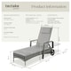 image 6 of Sun Lounger - 6-position backrest, weather & UV-resistant, soft pillow, two wheels Grey | Light Grey