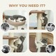 image 5 of PawHut Cat Tower with Sisal Scratch Post, Ball, Perch, Stairs, 88cm, Brown