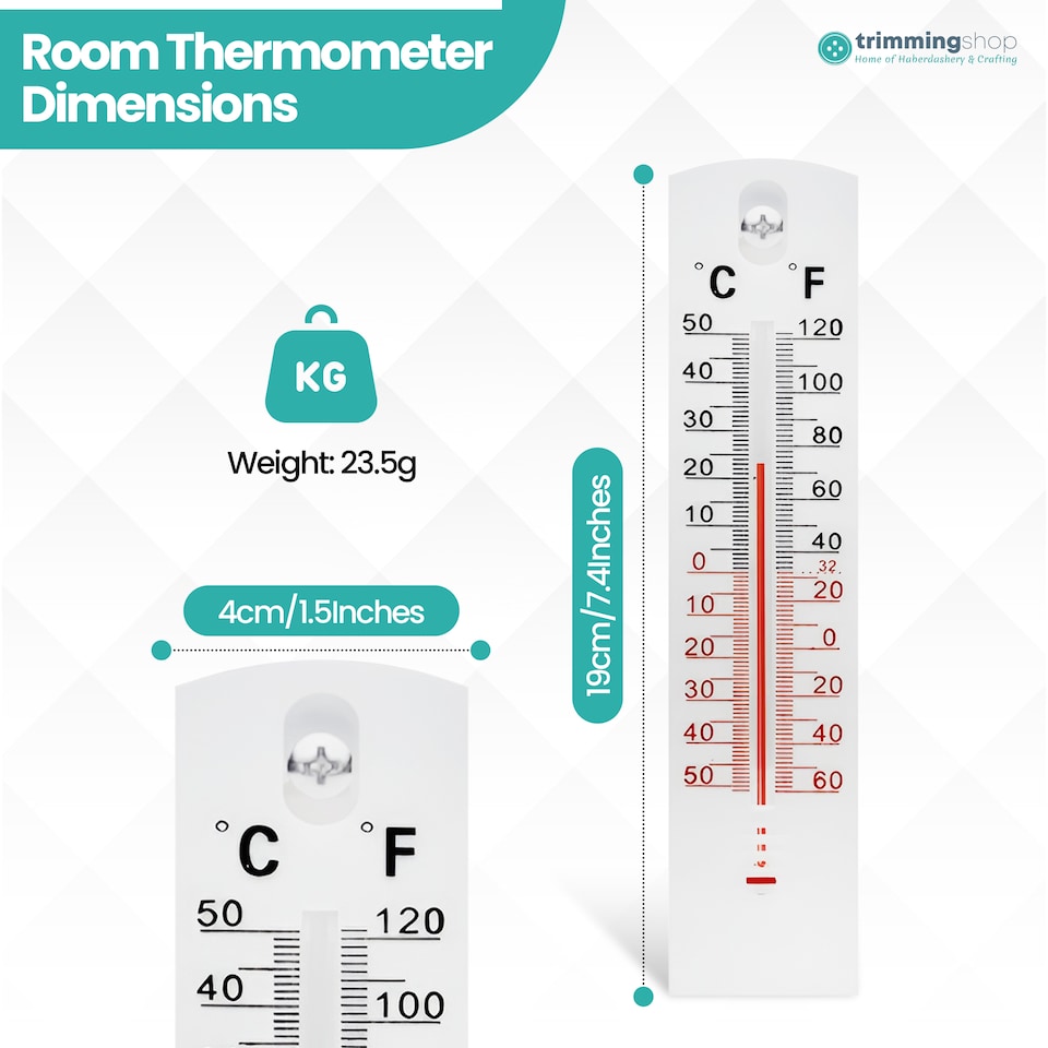image 1 of Wall Thermometer, Room Thermometer, Indoor Outdoor Thermometer - 2pcs