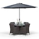 image 2 of Savannah Round 4 Seater Rattan Patio Dining Set | Grey | Grey