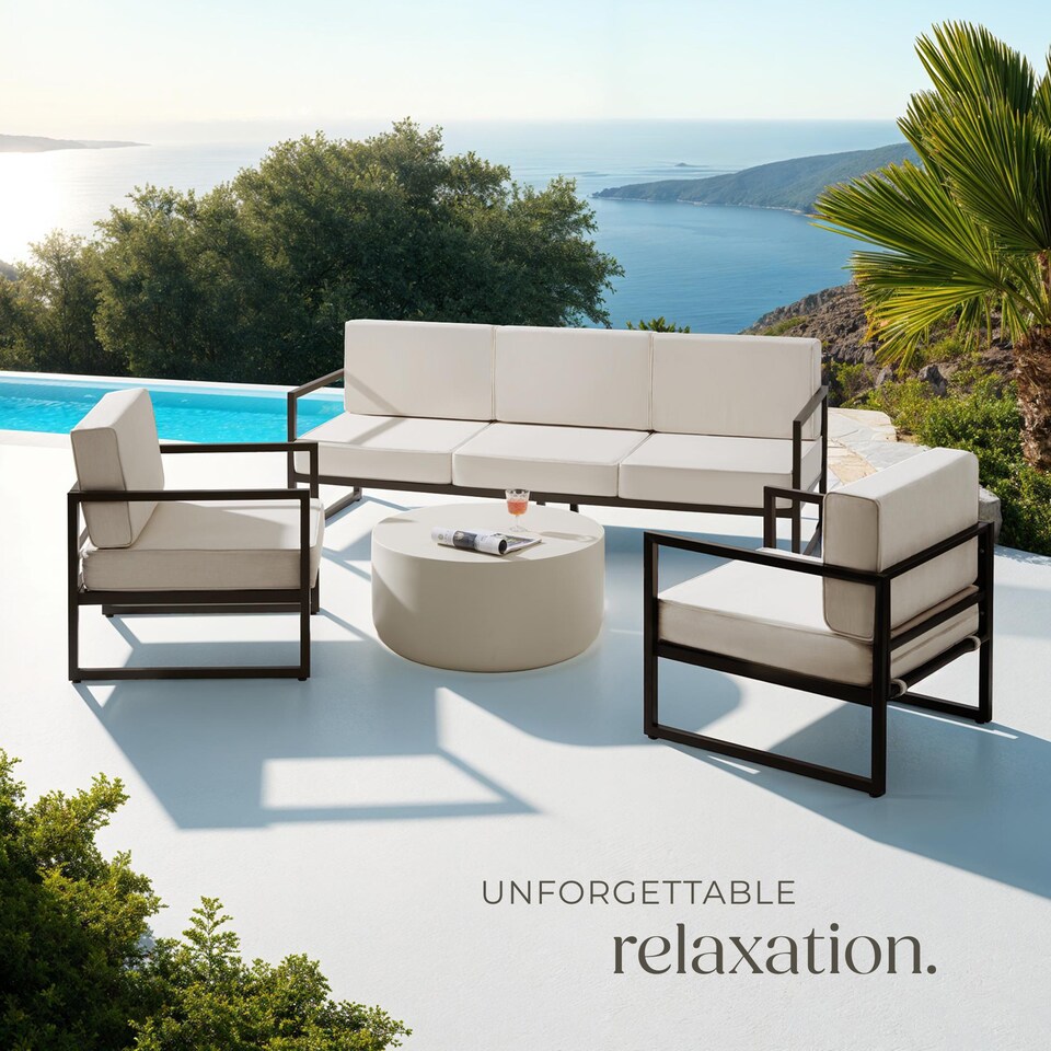 image 1 of Garden Furniture Comosa - for 5 people, XXL padding, 1 sofa, 2 armchairs