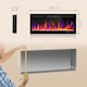 image 5 of HOMCOM 107cm/42" Electric Fireplace, Ultra-Slim Wall Mounted and Recessed Electric Fire Heater with Adjustable Flame and Thermostat, Eco Mode, Auto Switch, Weekly and 24H Timer, Remote, 900W/1800W