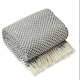 image 1 of Chevron Collection Recycled Cotton Throw in Black (90" x 100") Black | Black