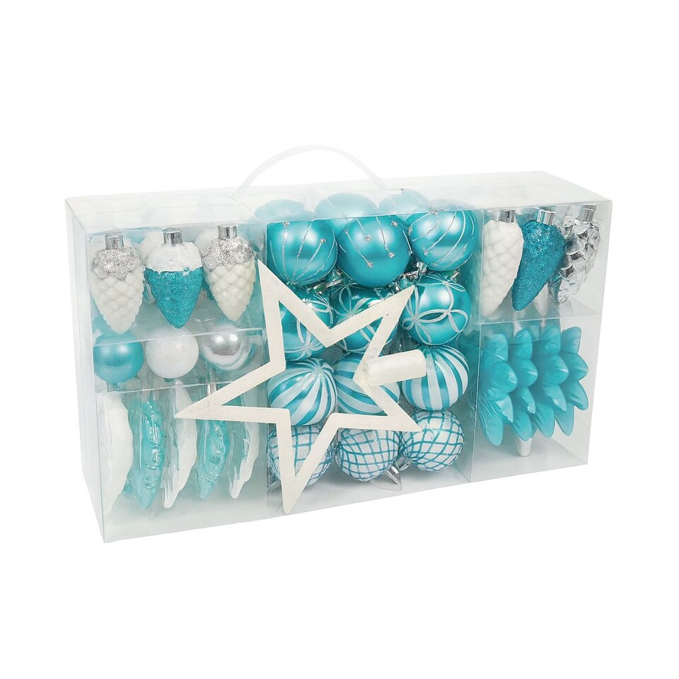 image 1 of Neo Large 110PCS Christmas Tree Bauble Ornaments Set | Blue