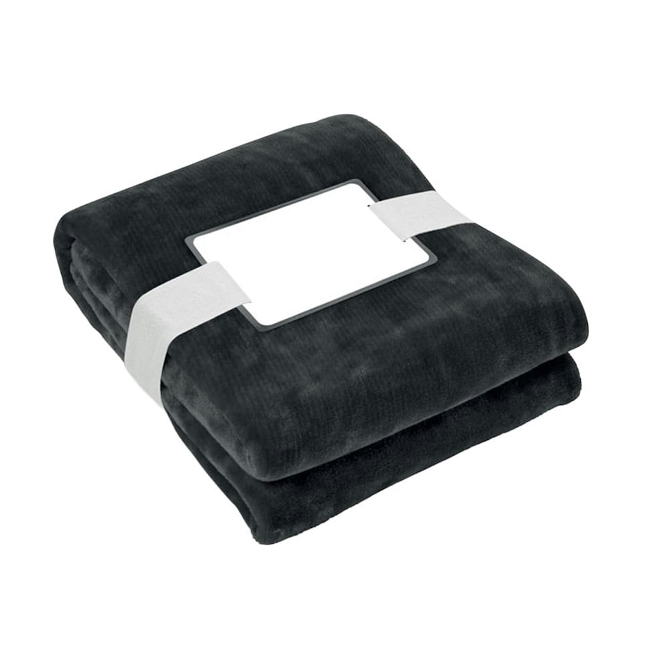 image 1 of MidOcean Logan RPET Fleece Blanket - Black - One Size | Black