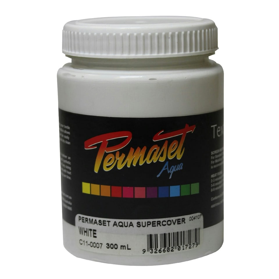 Permaset Aqua Supercover Ink, White, 300ml
