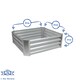 image 3 of Harbour Housewares Square Galvanised Steel Raised Garden Bed - 90cm x 90cm - Silver