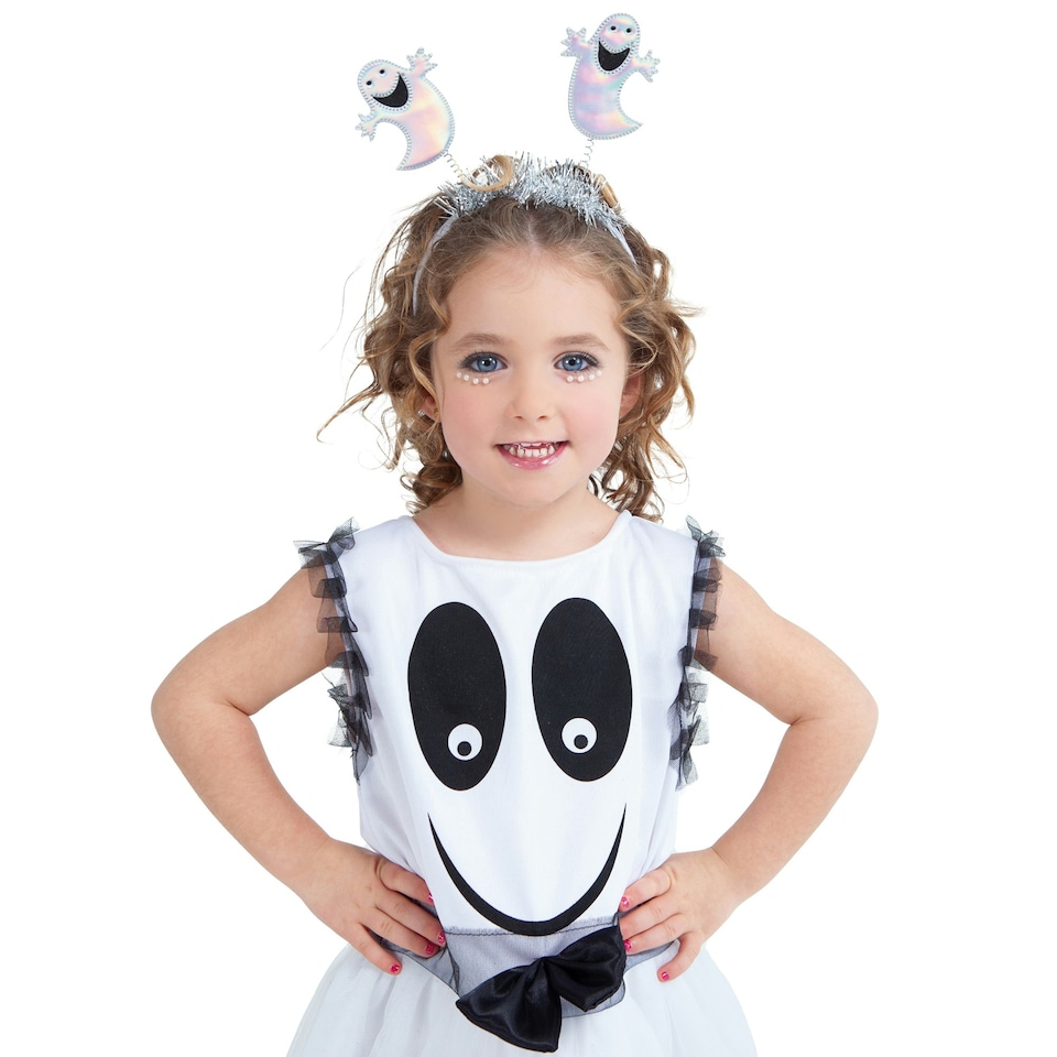 image 1 of Bristol Novelty Childrens/Kids Ghost Bopper Headband - White/Silver - One Size White | One Size