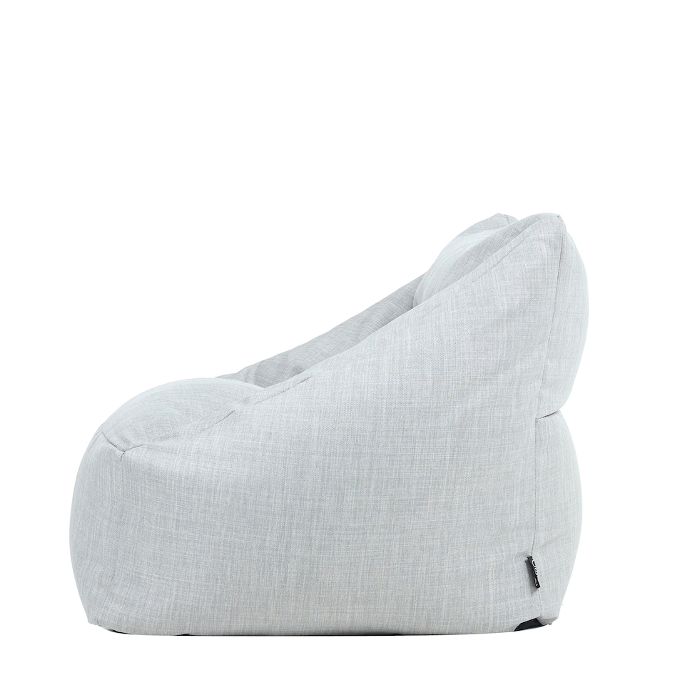 image 1 of Natalia Outdoor Woven Adults Bean Bag Armchair, Ready Filled Large Beanbag Grey | Grey | Grey | M | 1