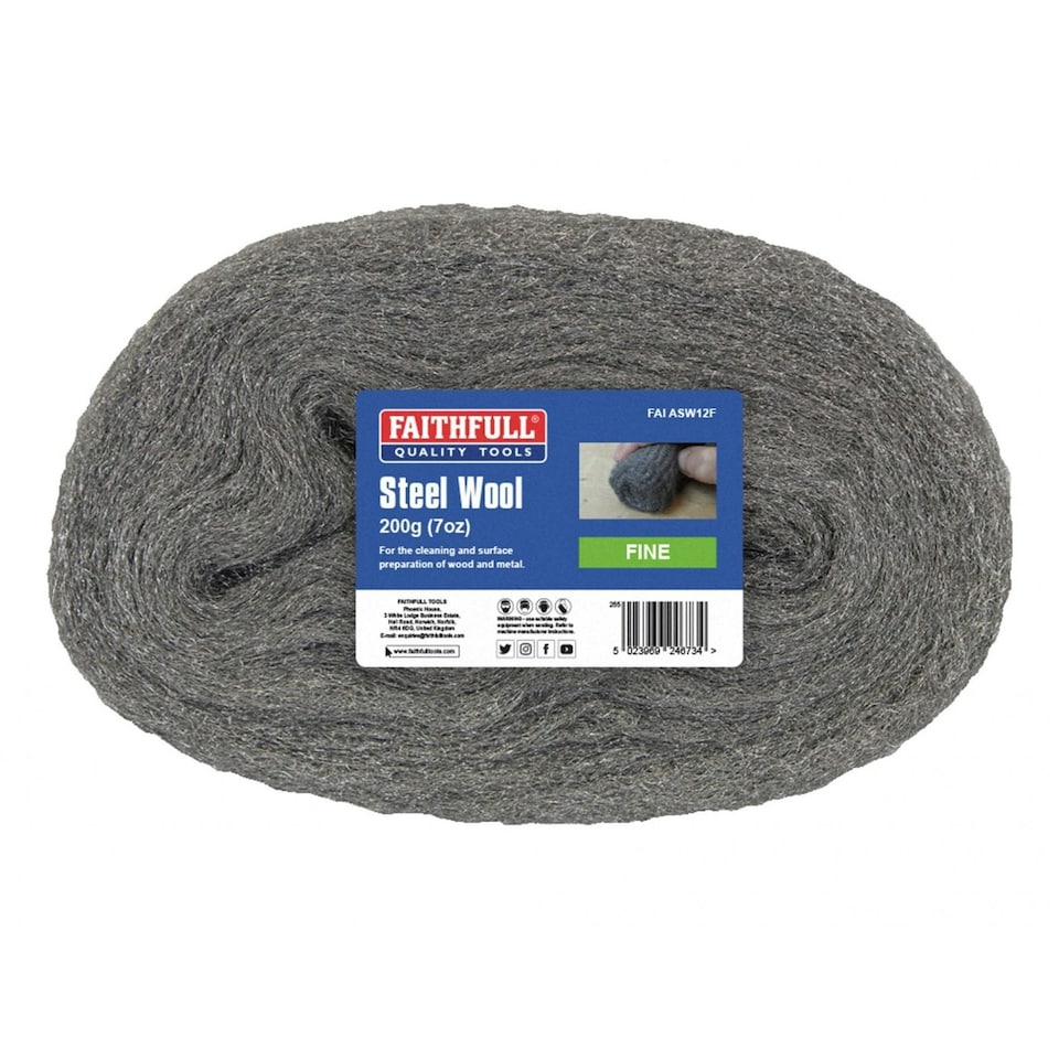 Faithfull Steel Wool - Multi Colour - Fine 200g
