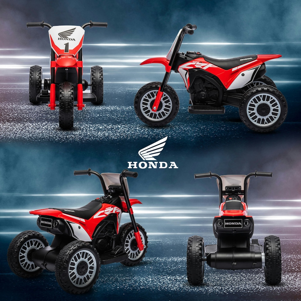 image 1 of HOMCOM Honda CRF450RL Licensed 6V Kids Electric Motorbike w/ Horn - Red