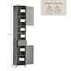 image 3 of Bath Vida Priano 2 Door Tall Bathroom Cabinet With Mirror, Grey & Oak