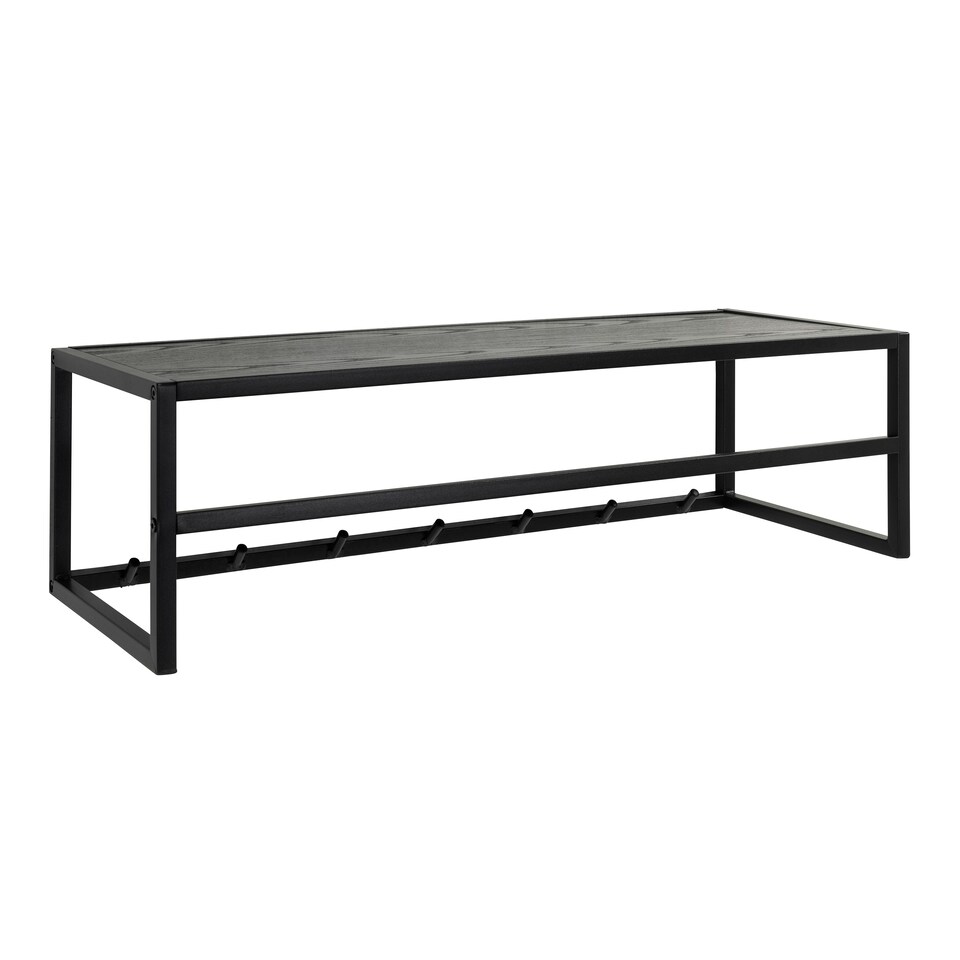 image 1 of Seaford Coat Rack in Black And Oak
