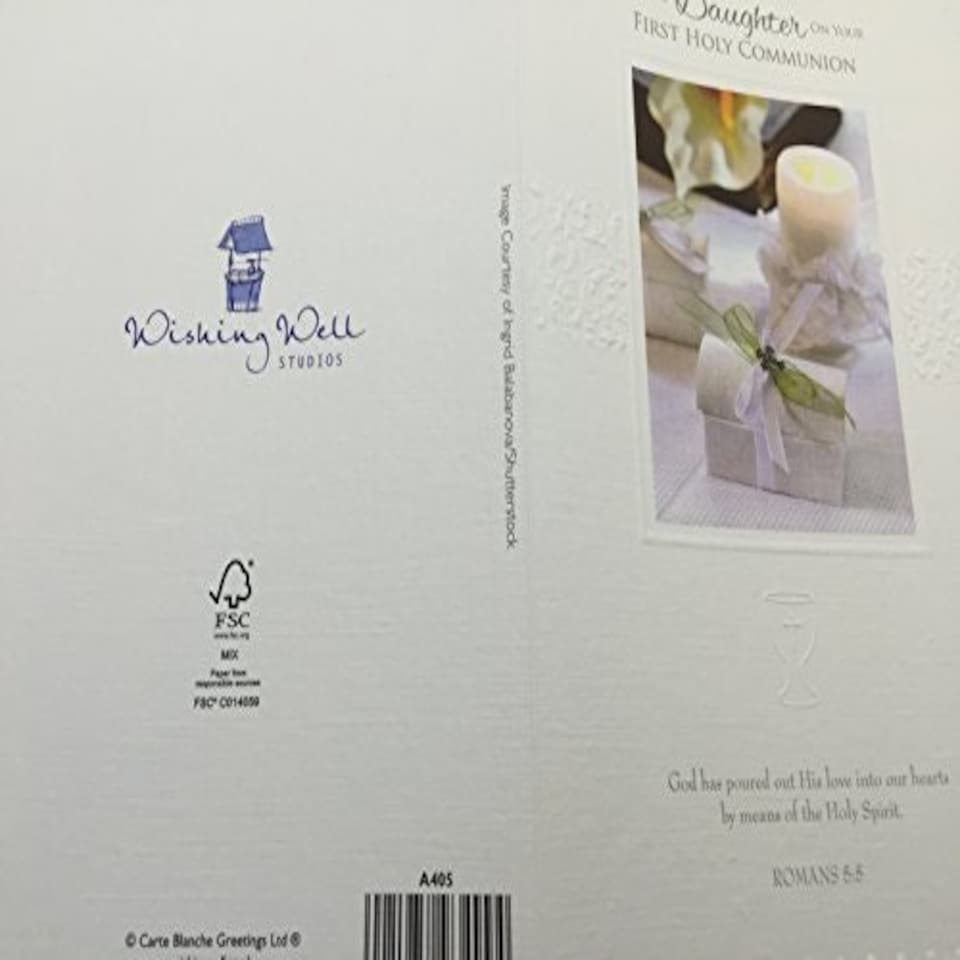 image 1 of FOR YOU DAUGHTER ON YOUR FIRST CARD. DAUGHTER FIRST HOLY COMMUNOIN CARD