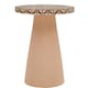 image 3 of Inlay Acacia Wood Floral Side Table Brown