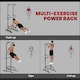 image 3 of HOMCOM Power Tower Multi-Function Pull Up Station with Adjustable Height for Gym