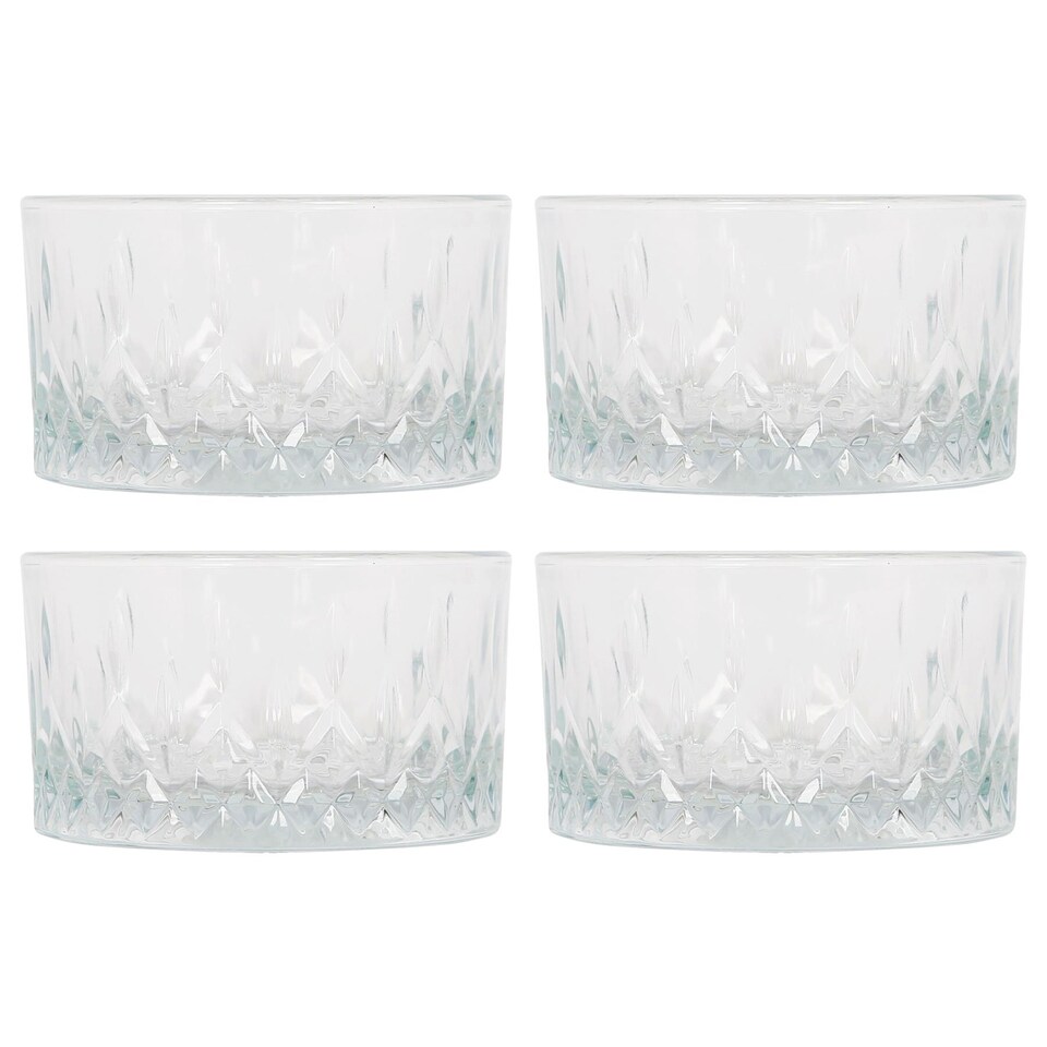 image 1 of LAV Odin Glass Serving Bowls - 9.5cm - Pack of 4 | Clear | Clear