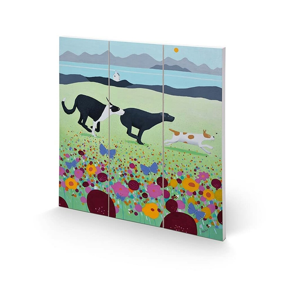 AILSA BLACK (BUMBLE BEE BOYS) SQUARE WOOD - WOOD PANEL