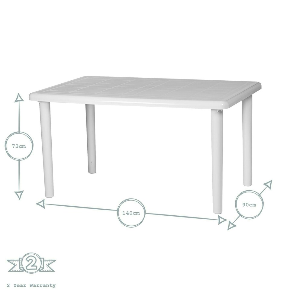 image 1 of Resol Olot 6 Seater Dining Table - White
