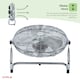 image 5 of Oypla Electrical 20" Inch 50cm Chrome 3 Speed Floor Standing Gym Fan Hydroponic
