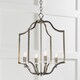 image 2 of Lainey 4 Light Ceiling Pendant Antique Brass Plate & Clear Crystal Glass, E14