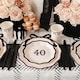 image 2 of Hello 40 Elegant Milestone Birthday Round Paper Plates 18cm - Pack of 6 | Multi